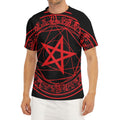 Magic Pentagram Symbol Print Men's Short Sleeve Rash Guard