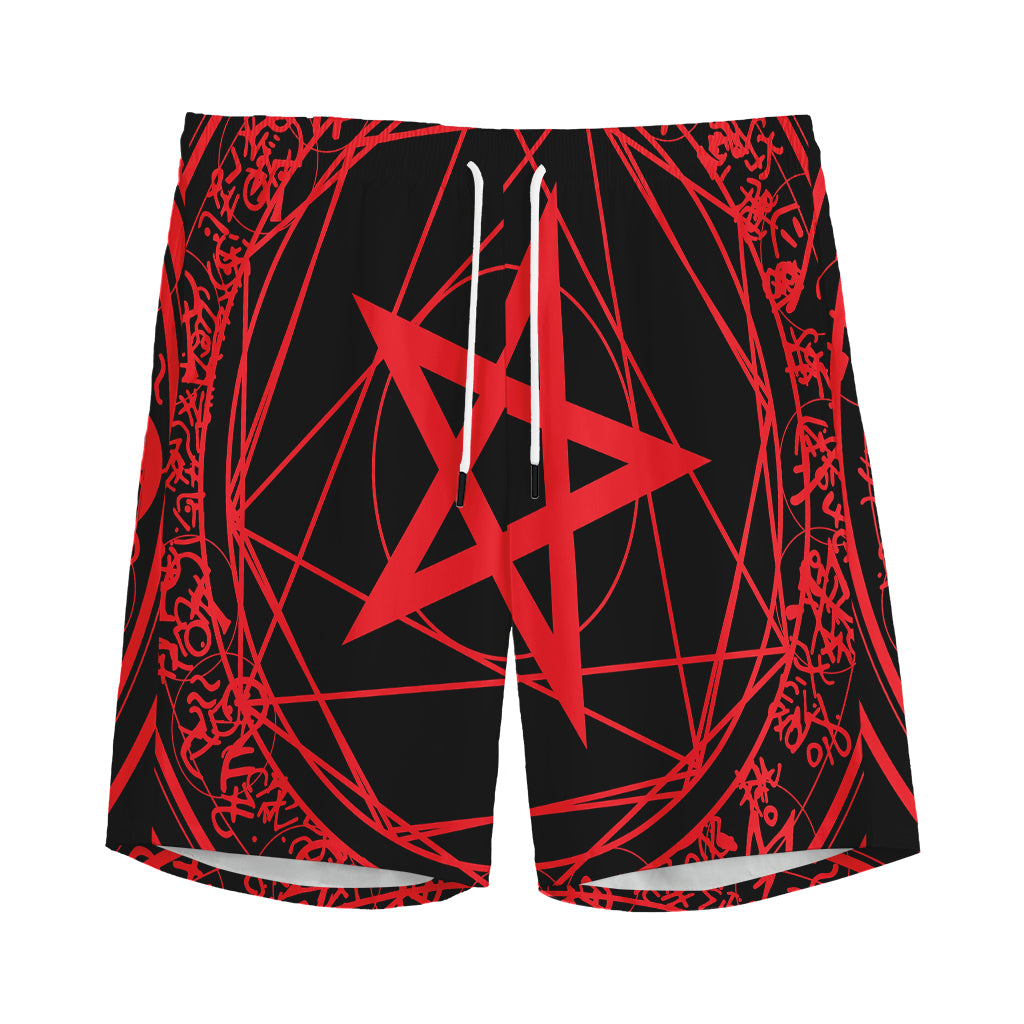 Magic Pentagram Symbol Print Men's Sports Shorts