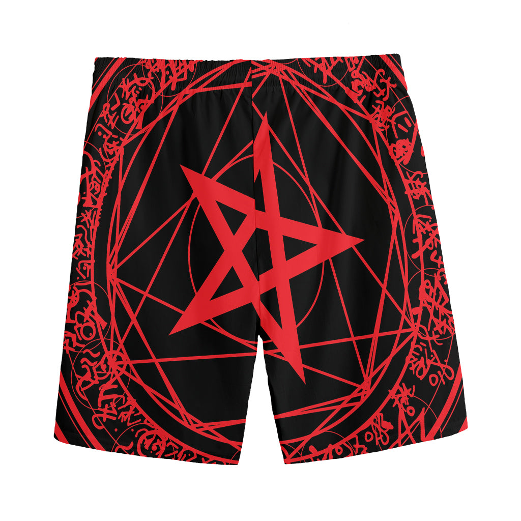 Magic Pentagram Symbol Print Men's Sports Shorts