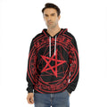 Magic Pentagram Symbol Print Men's Velvet Pullover Hoodie