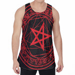 Magic Pentagram Symbol Print Men's Velvet Tank Top