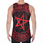 Magic Pentagram Symbol Print Men's Velvet Tank Top