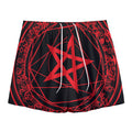 Magic Pentagram Symbol Print Mesh Shorts