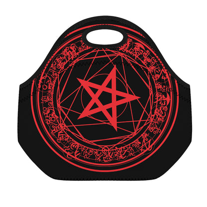 Magic Pentagram Symbol Print Neoprene Lunch Bag