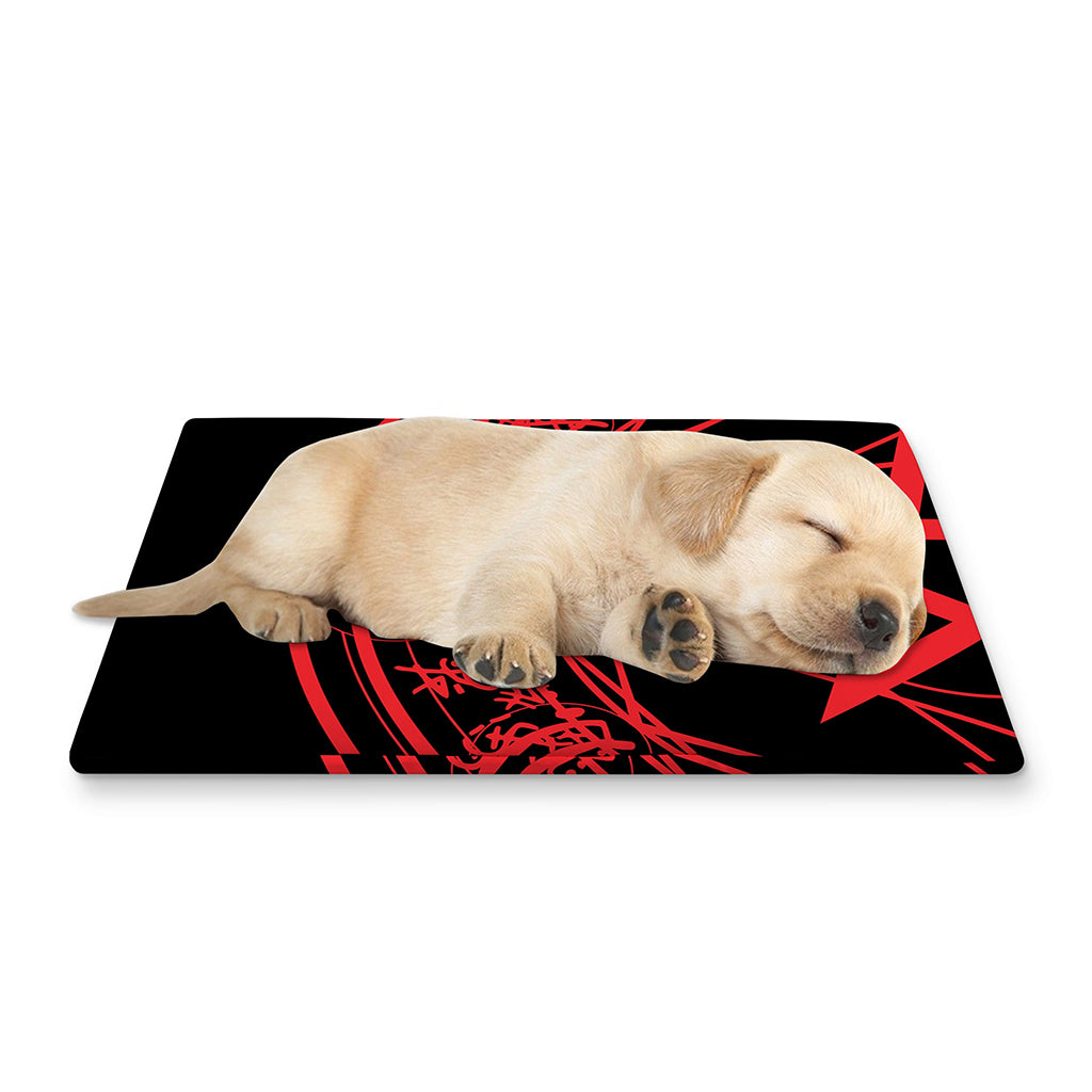 Magic Pentagram Symbol Print Pet Cooling Mat Cover