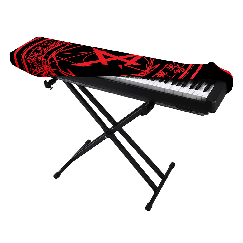 Magic Pentagram Symbol Print Piano Keyboard Cover