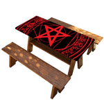 Magic Pentagram Symbol Print Picnic Table Cover