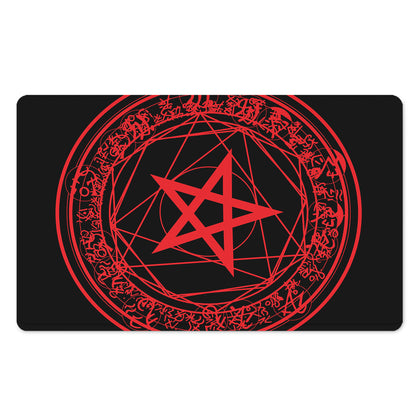Magic Pentagram Symbol Print Polyester Doormat