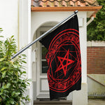 Magic Pentagram Symbol Print Polyester Flag