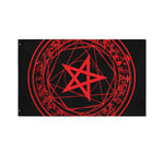 Magic Pentagram Symbol Print Polyester Flag