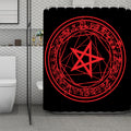 Magic Pentagram Symbol Print Polyester Shower Curtain