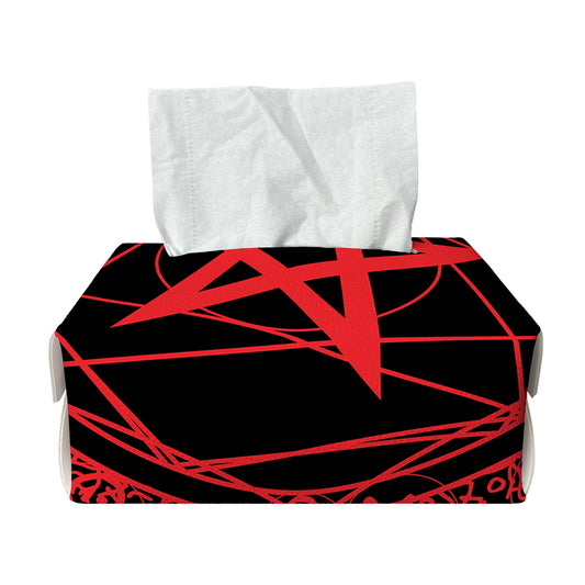 Magic Pentagram Symbol Print Rectangle Tissue Box Cover