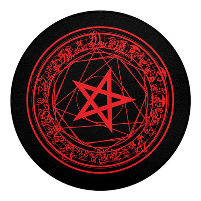 Magic Pentagram Symbol Print Round Blanket