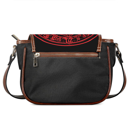 Magic Pentagram Symbol Print Saddle Bag