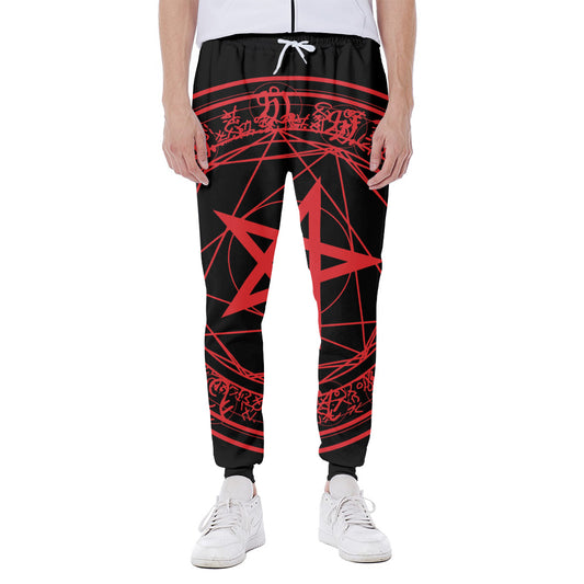 Magic Pentagram Symbol Print Scuba Joggers