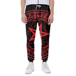 Magic Pentagram Symbol Print Scuba Joggers