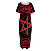 Magic Pentagram Symbol Print Short Sleeve Long Nightdress