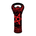 Magic Pentagram Symbol Print Single Neoprene Wine Tote
