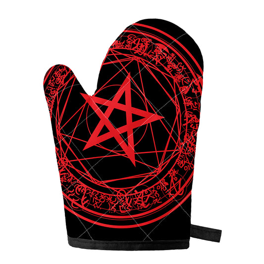 Magic Pentagram Symbol Print Single Oven Mitt