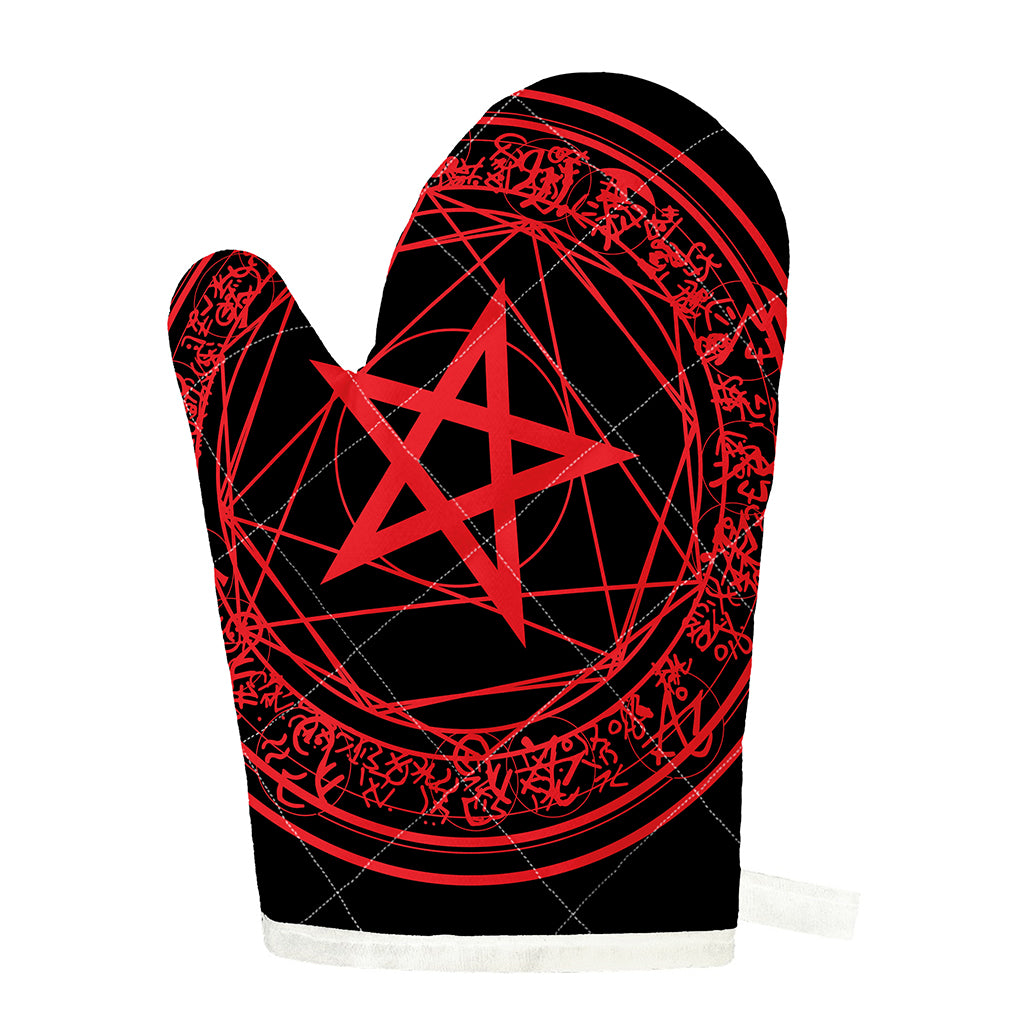 Magic Pentagram Symbol Print Single Oven Mitt