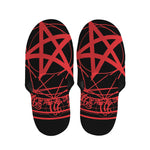 Magic Pentagram Symbol Print Slippers