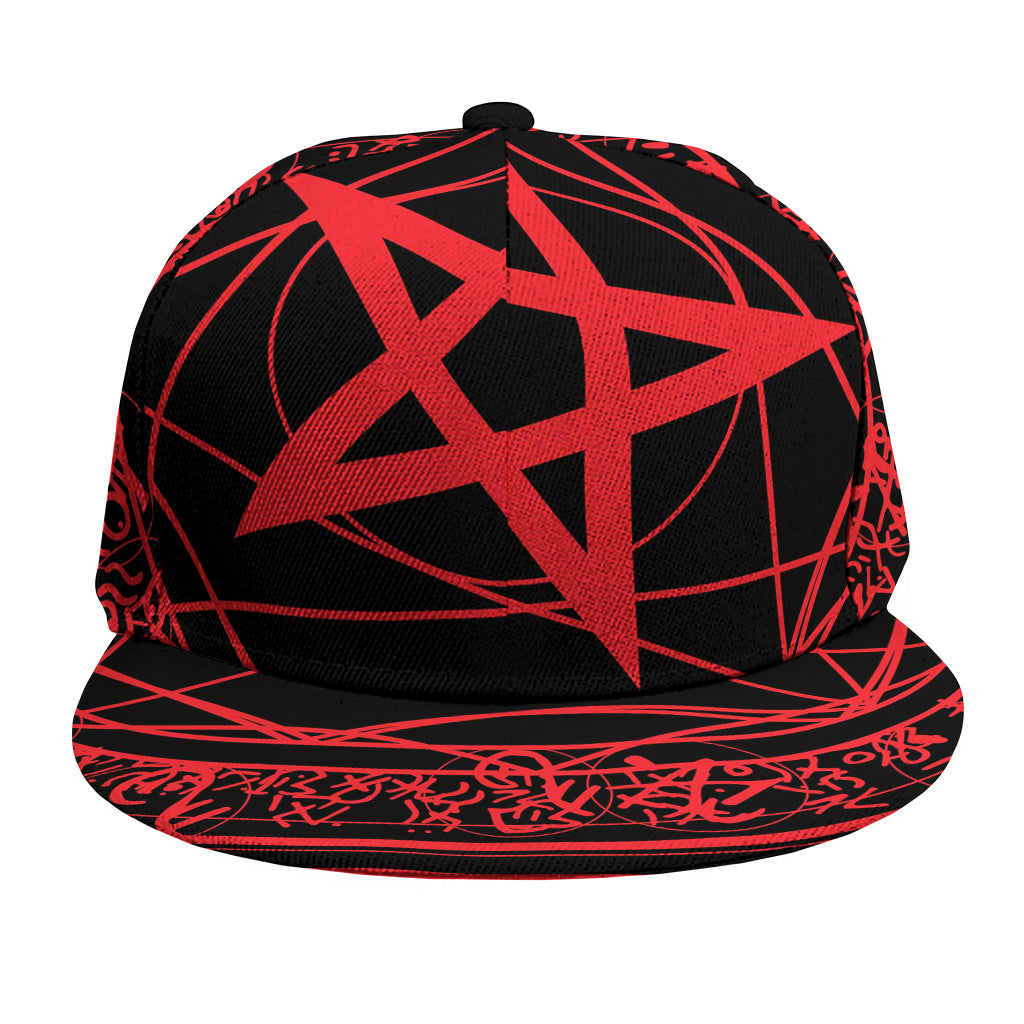 Magic Pentagram Symbol Print Snapback Cap