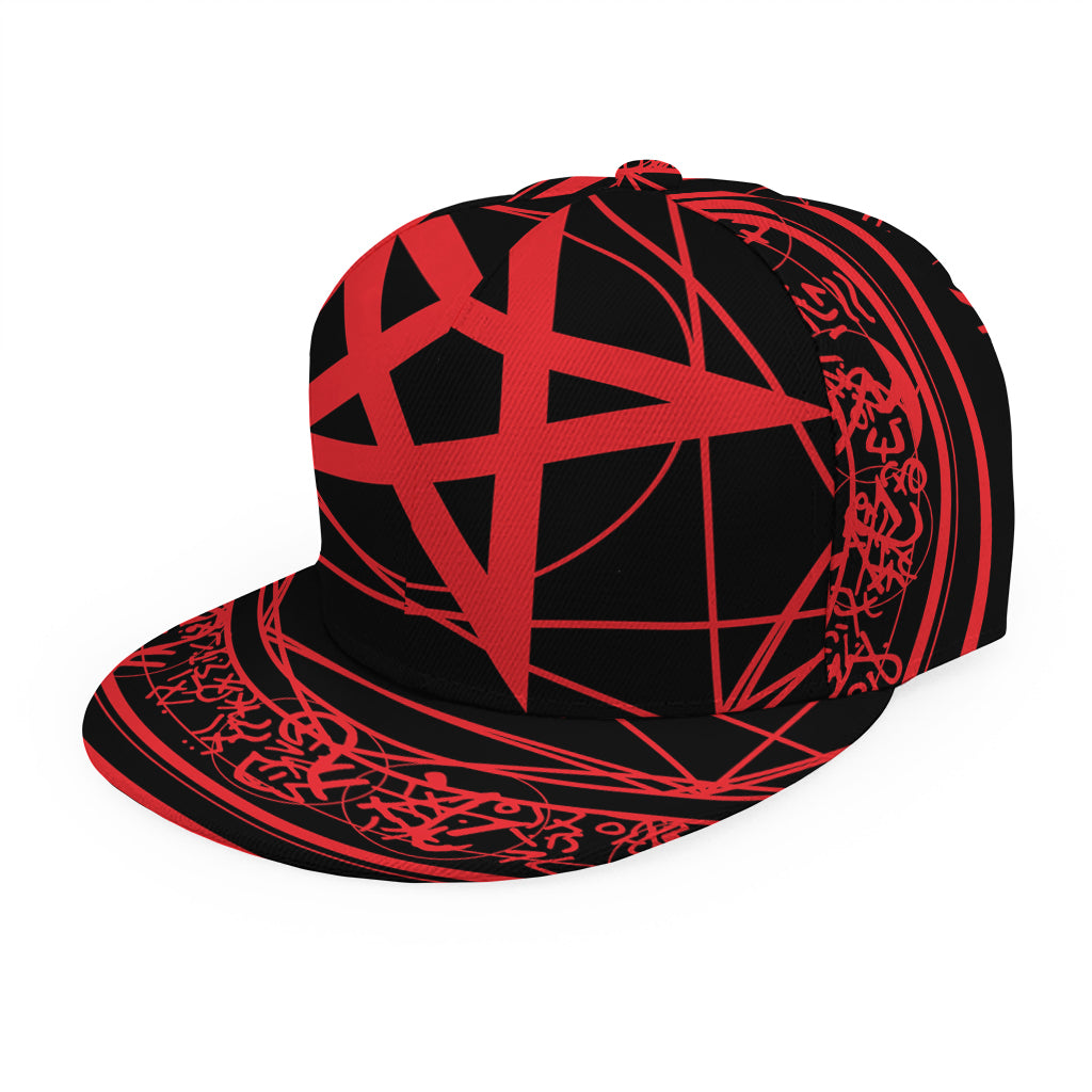 Magic Pentagram Symbol Print Snapback Cap