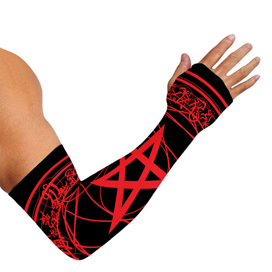 Magic Pentagram Symbol Print Sun Protection Arm Sleeves