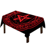 Magic Pentagram Symbol Print Tablecloth