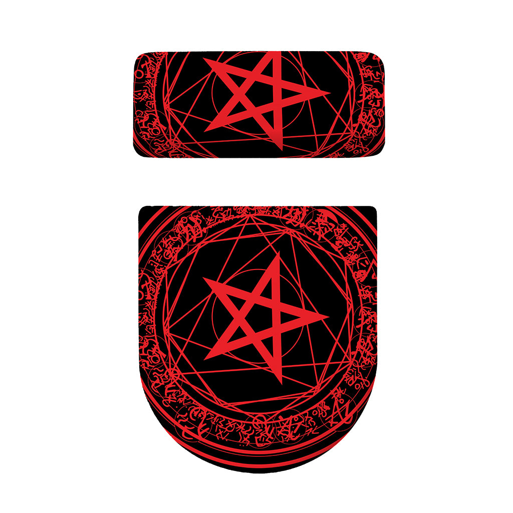 Magic Pentagram Symbol Print Toilet Lid And Tank Cover Set