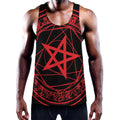 Magic Pentagram Symbol Print Men's Workout Tank Top