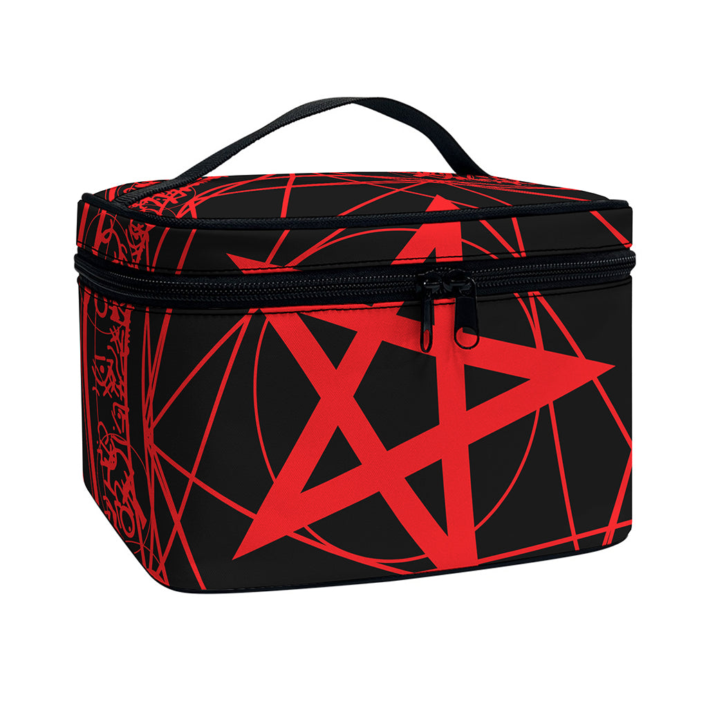 Magic Pentagram Symbol Print Travel Makeup Bag