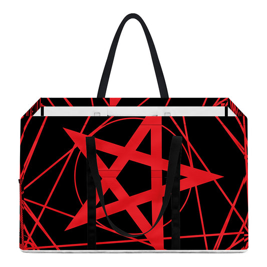 Magic Pentagram Symbol Print Utility Tote Bag