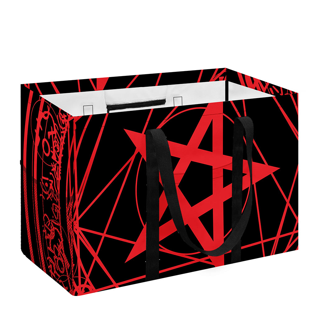 Magic Pentagram Symbol Print Utility Tote Bag