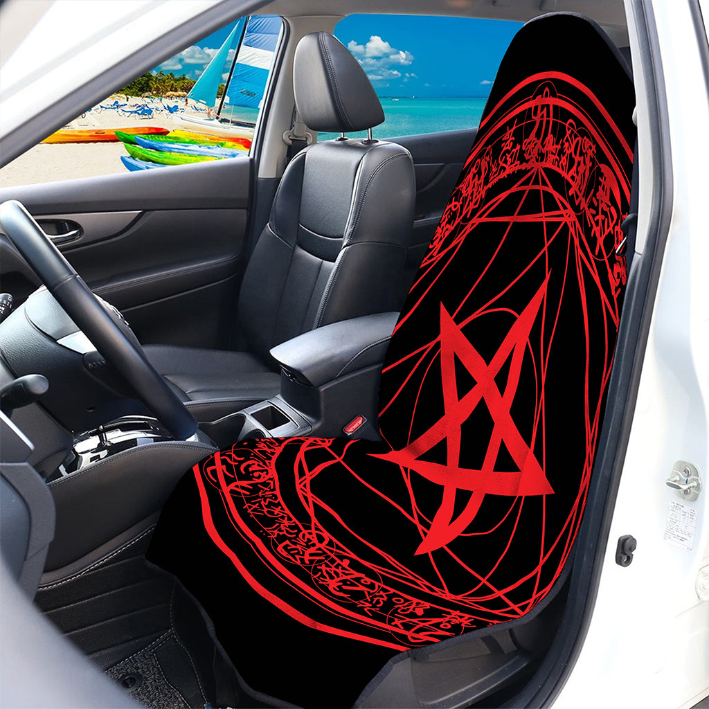 Magic Pentagram Symbol Print Waterproof Car Seat Cover