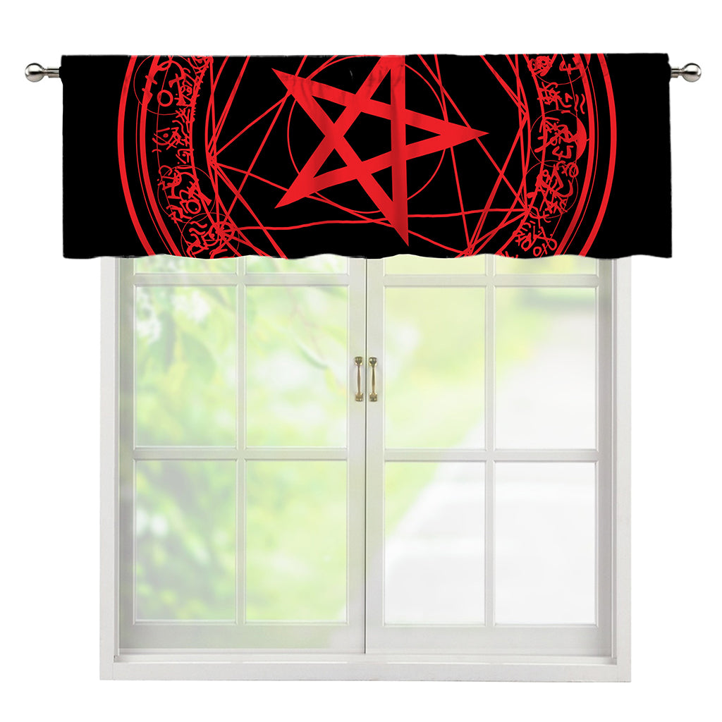 Magic Pentagram Symbol Print Window Valance