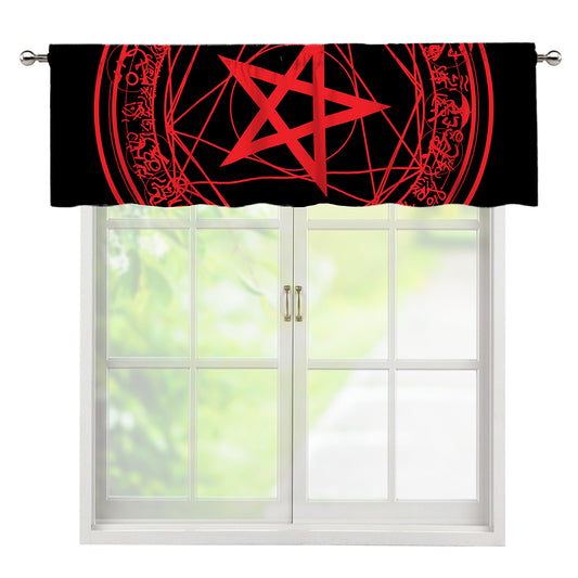 Magic Pentagram Symbol Print Window Valance