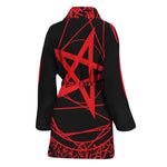 Magic Pentagram Symbol Print Women's Bathrobe