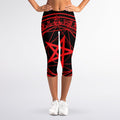 Magic Pentagram Symbol Print Women's Capri Leggings