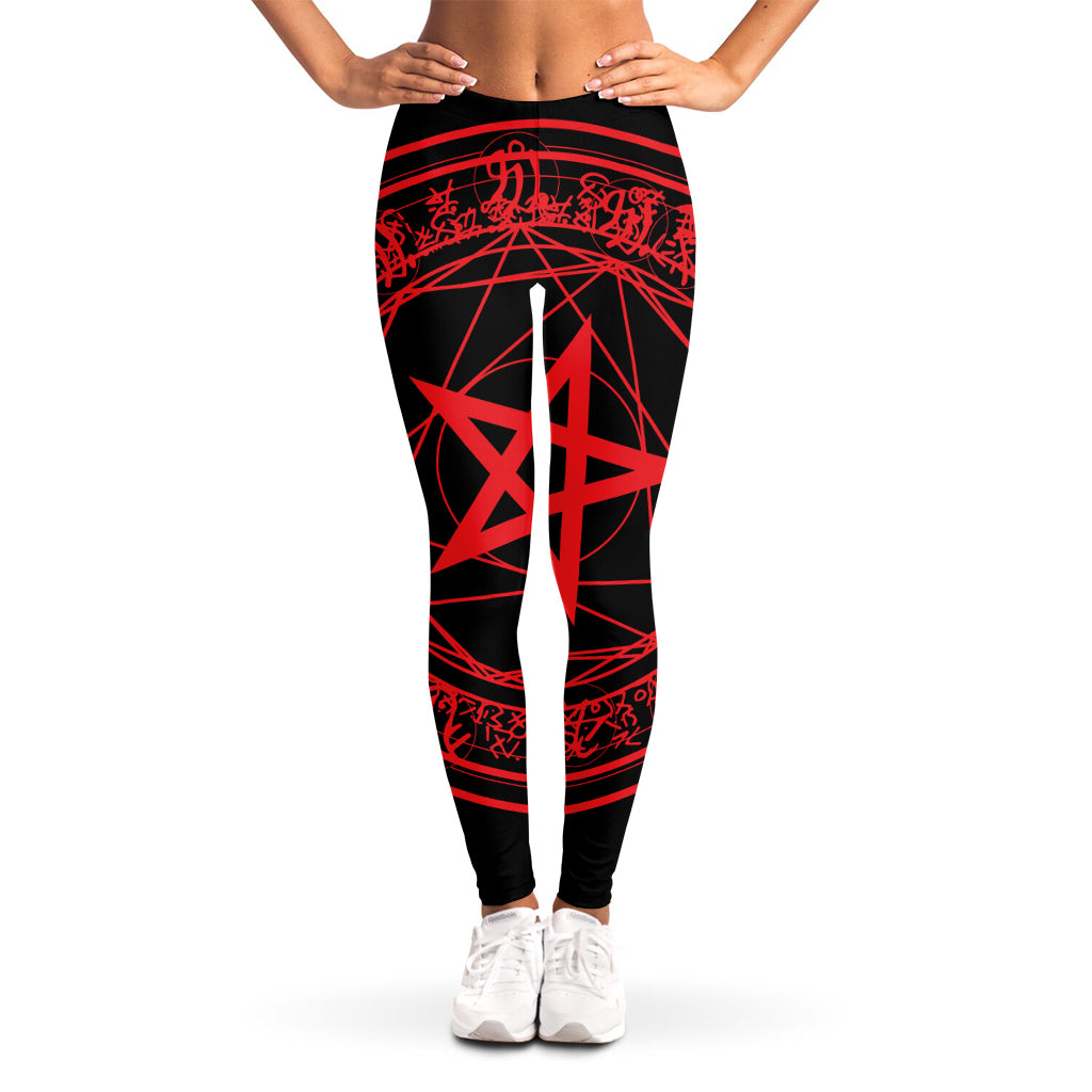 Magic Pentagram Symbol Print Women's Leggings