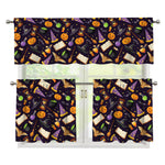 Magic Wizard Pattern Print 3 Piece Kitchen Curtains