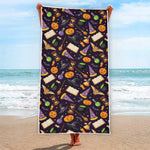 Magic Wizard Pattern Print Beach Towel