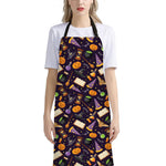 Magic Wizard Pattern Print Bib Apron With Pocket
