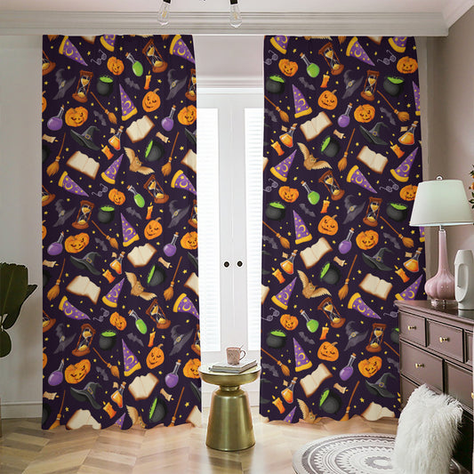 Magic Wizard Pattern Print Blackout Pencil Pleat Curtains