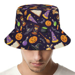 Magic Wizard Pattern Print Bucket Hat