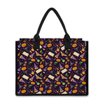Magic Wizard Pattern Print Canvas Tote Bag