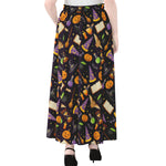 Magic Wizard Pattern Print Chiffon Maxi Skirt