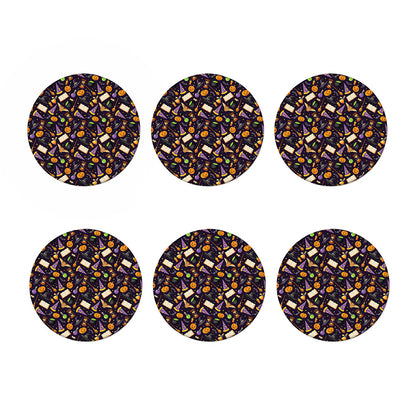 Magic Wizard Pattern Print Coaster Set