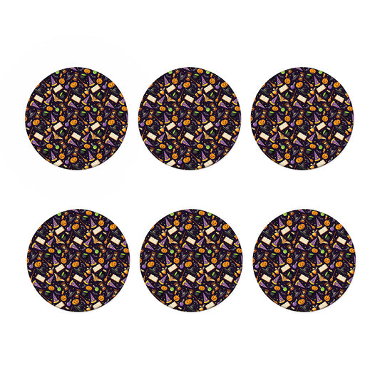 Magic Wizard Pattern Print Coaster Set