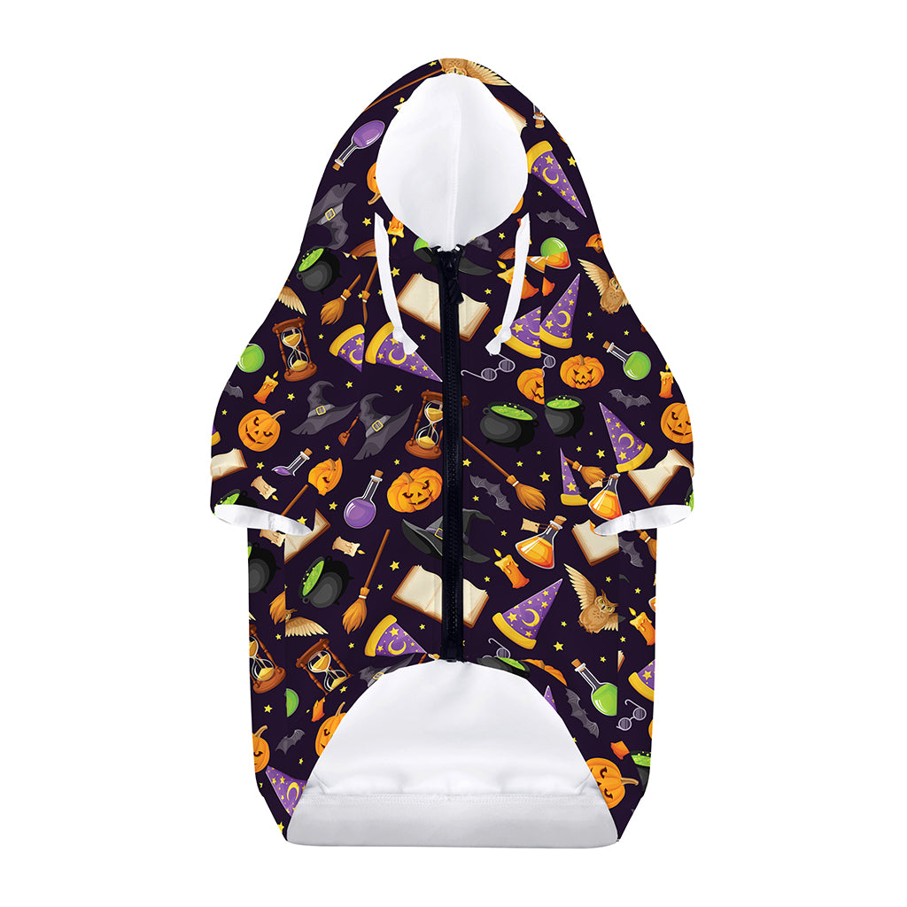 Magic Wizard Pattern Print Dog Zip Up Hoodie